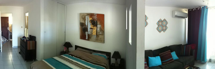 Vue panoramique de l'appartement