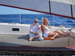 Catamaran avec Nathalie